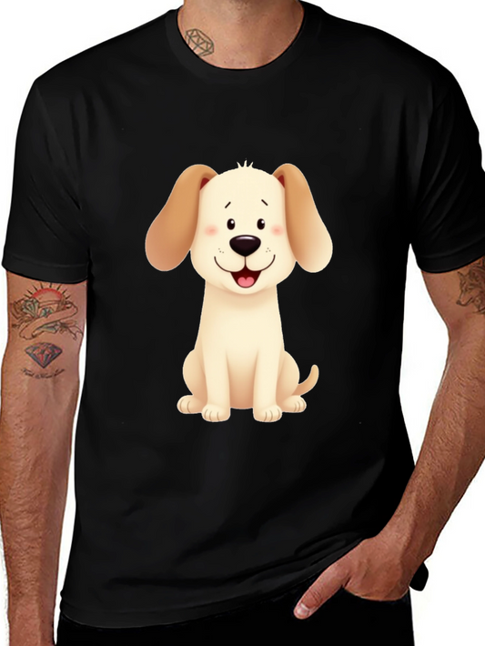 Cute Cartoon Dog Graphic T-Shirt