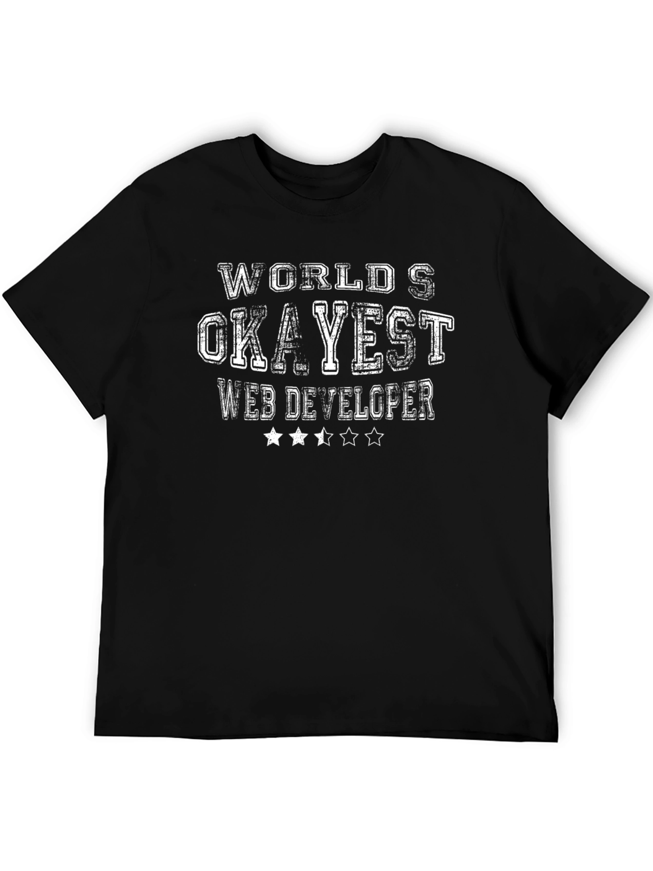 Okayest Web Developer Black T-Shirt