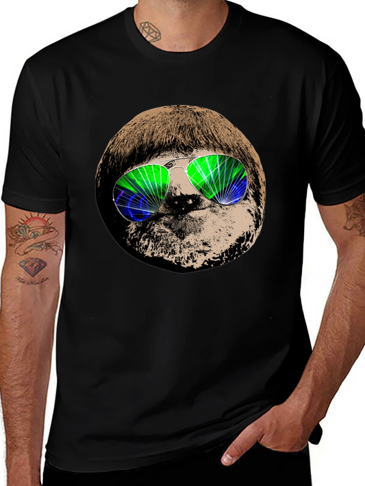 Cool Sloth Graphic Tee - Unisex Black T-Shirt