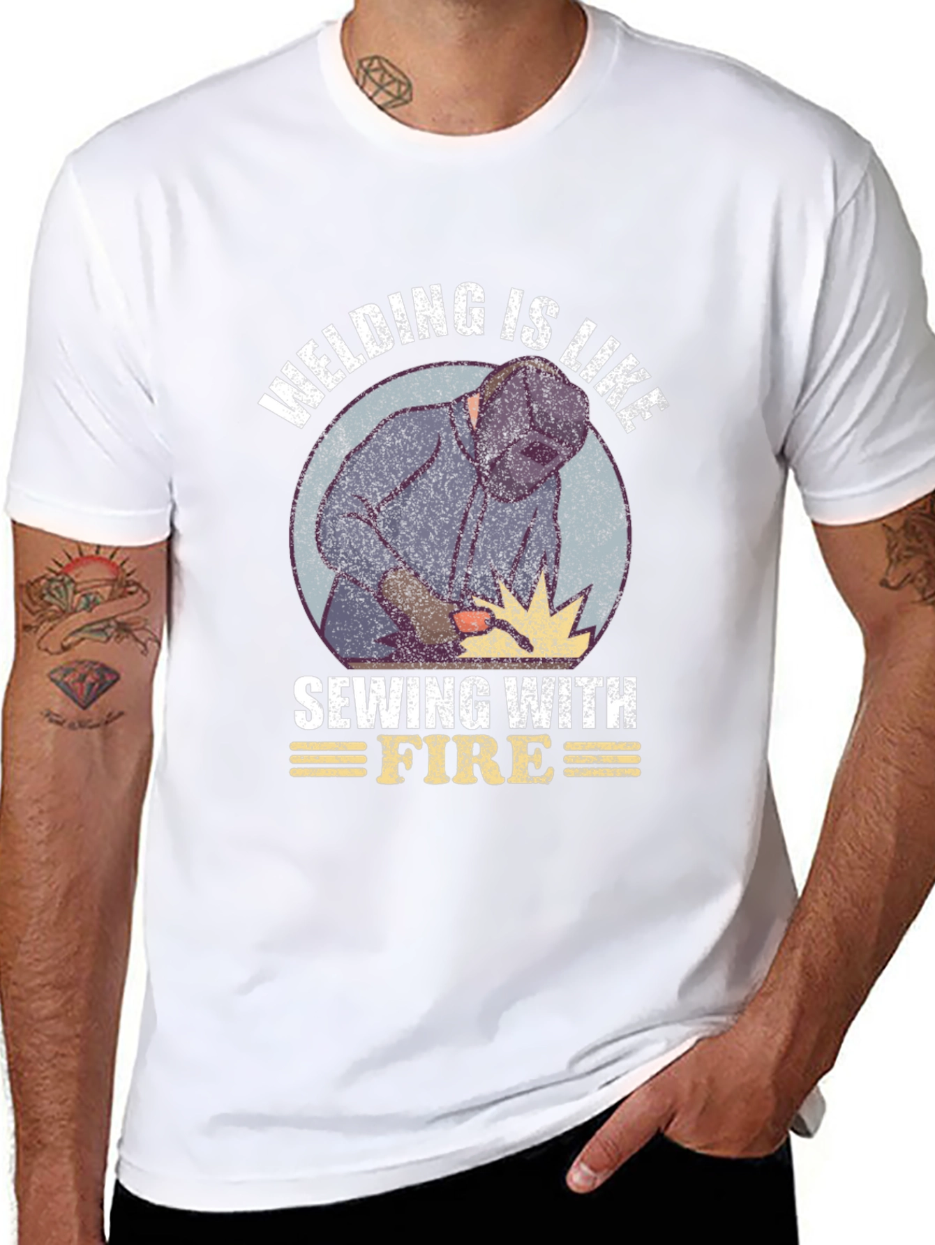 Welding is Like Sewing with Fire Graphic Tee