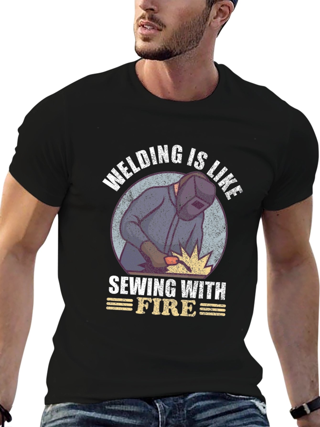 Welding is Like Sewing with Fire Graphic Tee
