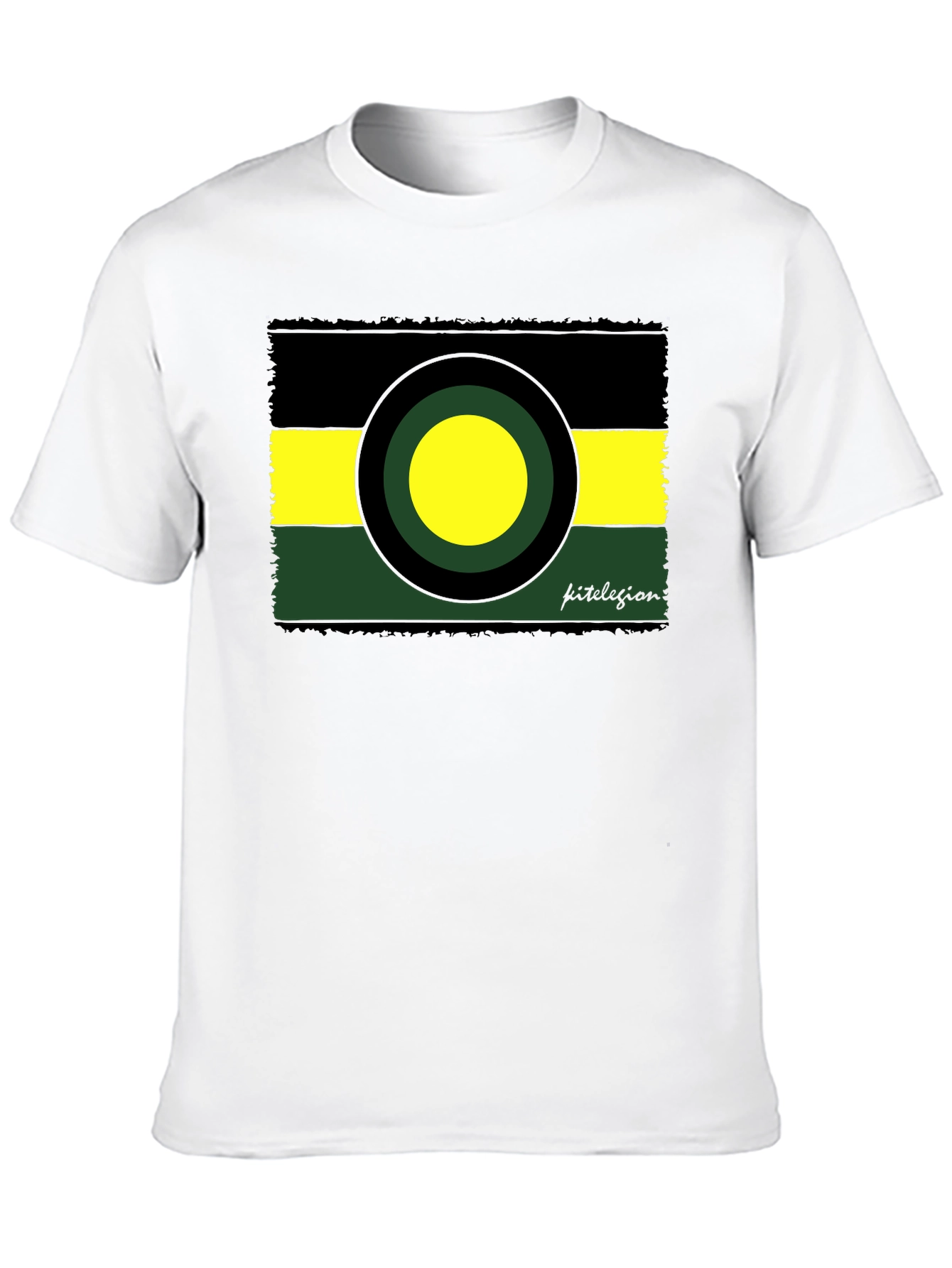 Abstract Geometric Graphic Tee - Black