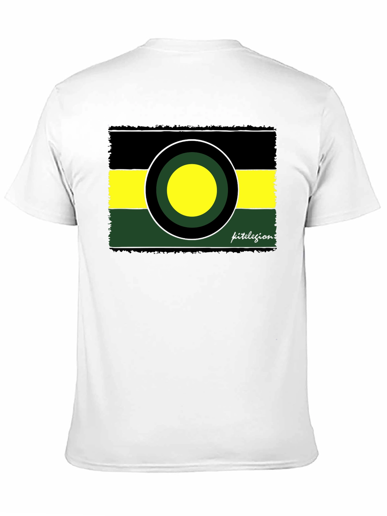 Abstract Geometric Graphic Tee - Black