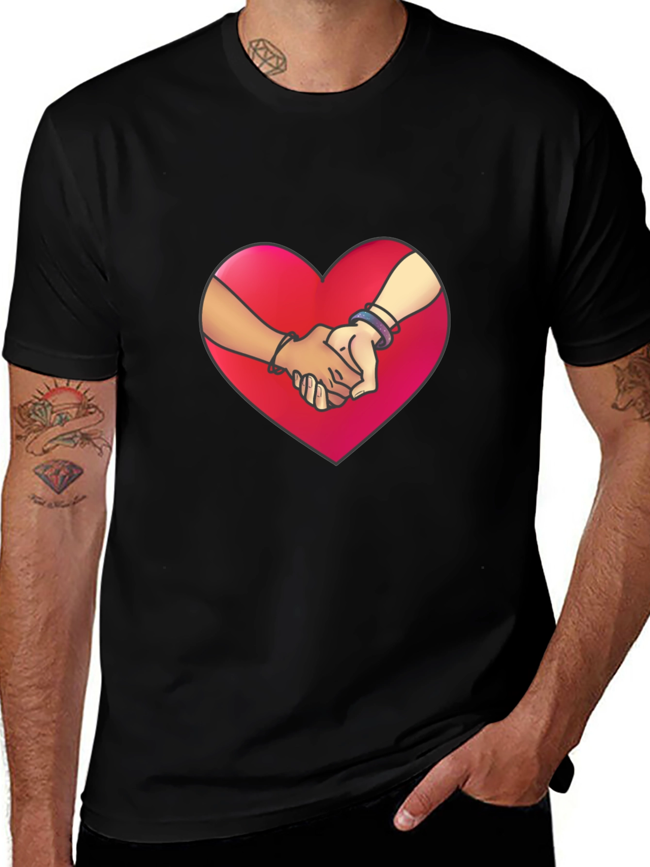Heart Hands Graphic Tee - Love & Unity T-Shirt