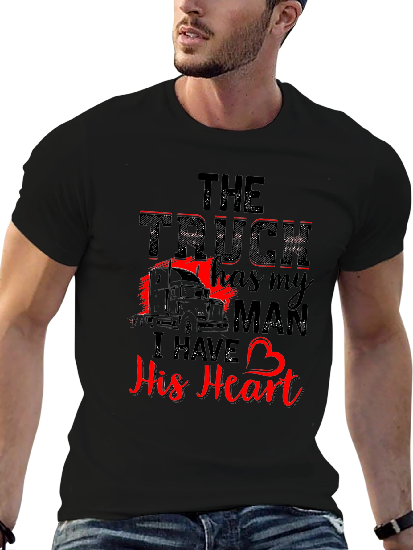 Truckers Wife T-Shirt: The Truck Has My Man