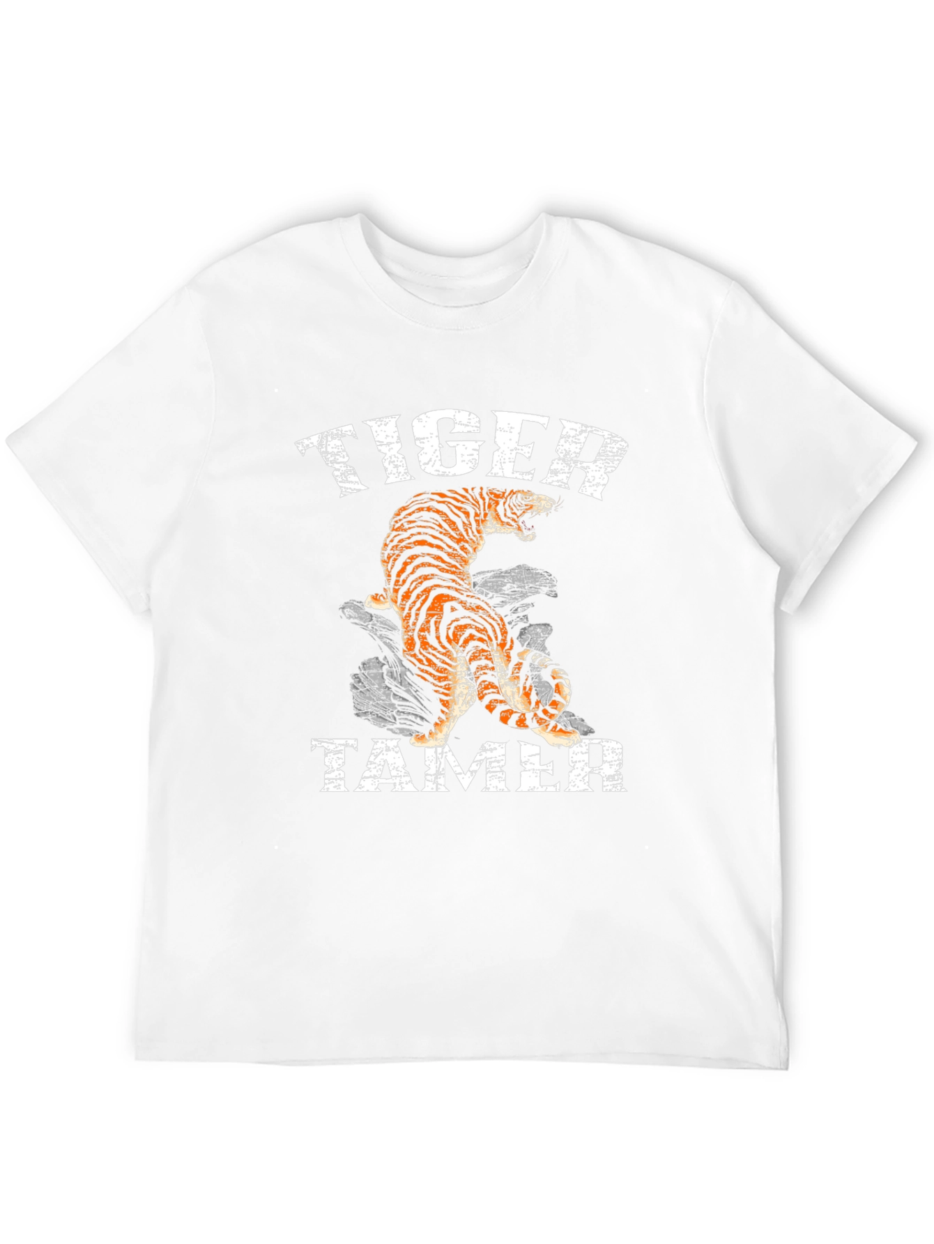 Tiger Tamer Graphic Print Black T-Shirt
