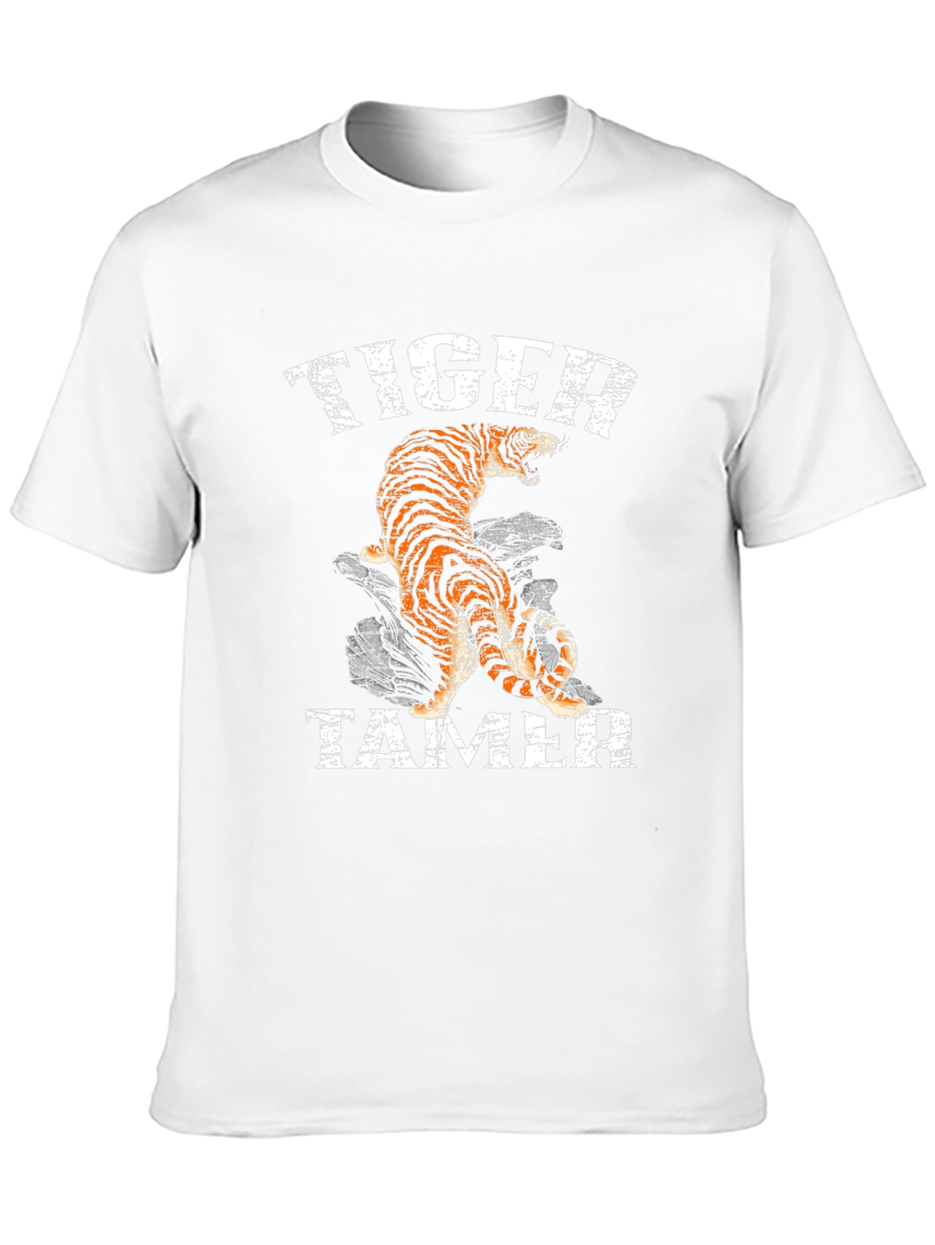Tiger Tamer Graphic Print Black T-Shirt
