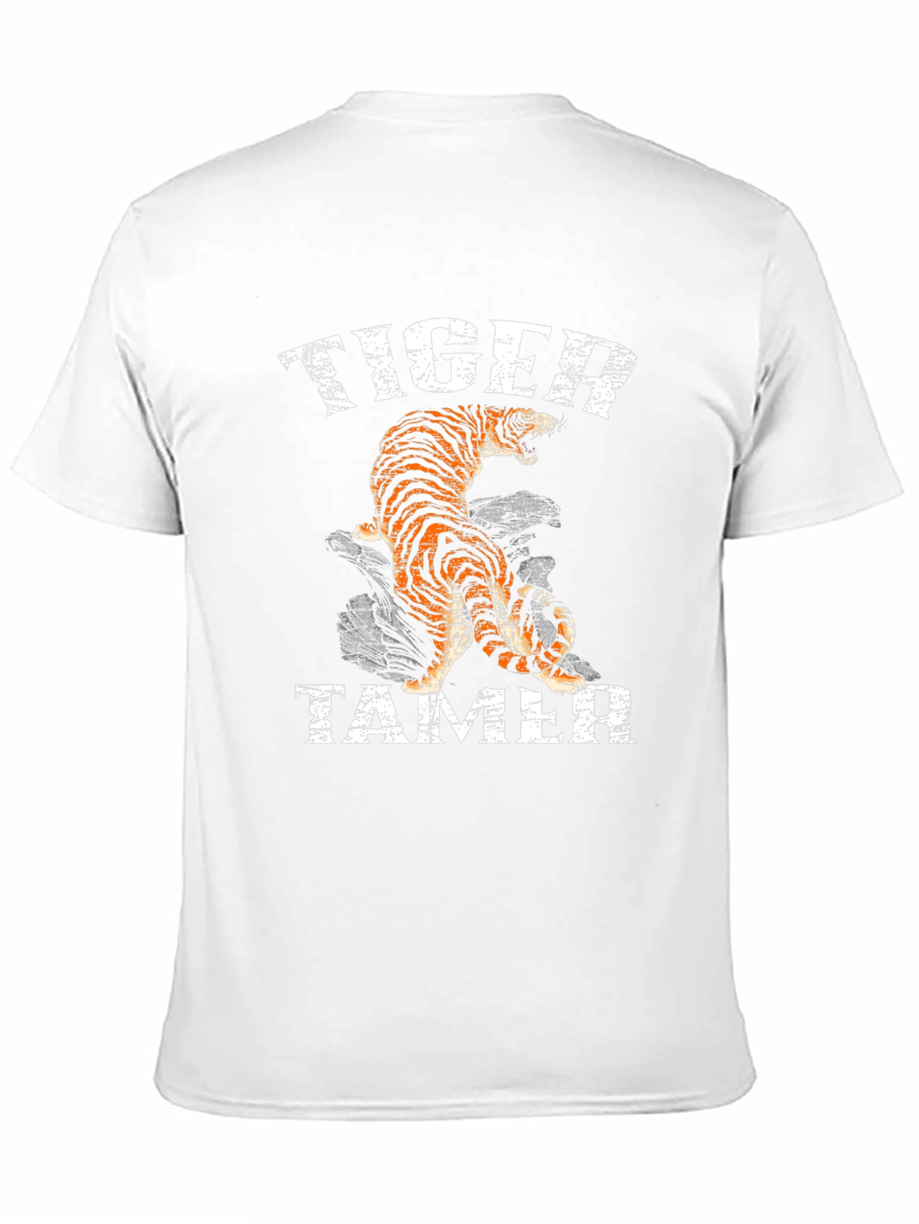Tiger Tamer Graphic Print Black T-Shirt