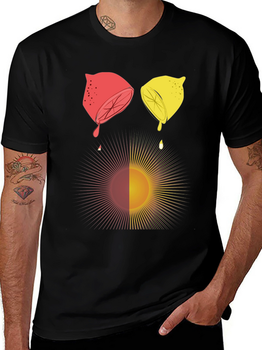 Citrus Sun Graphic Tee - Unisex Black T-Shirt