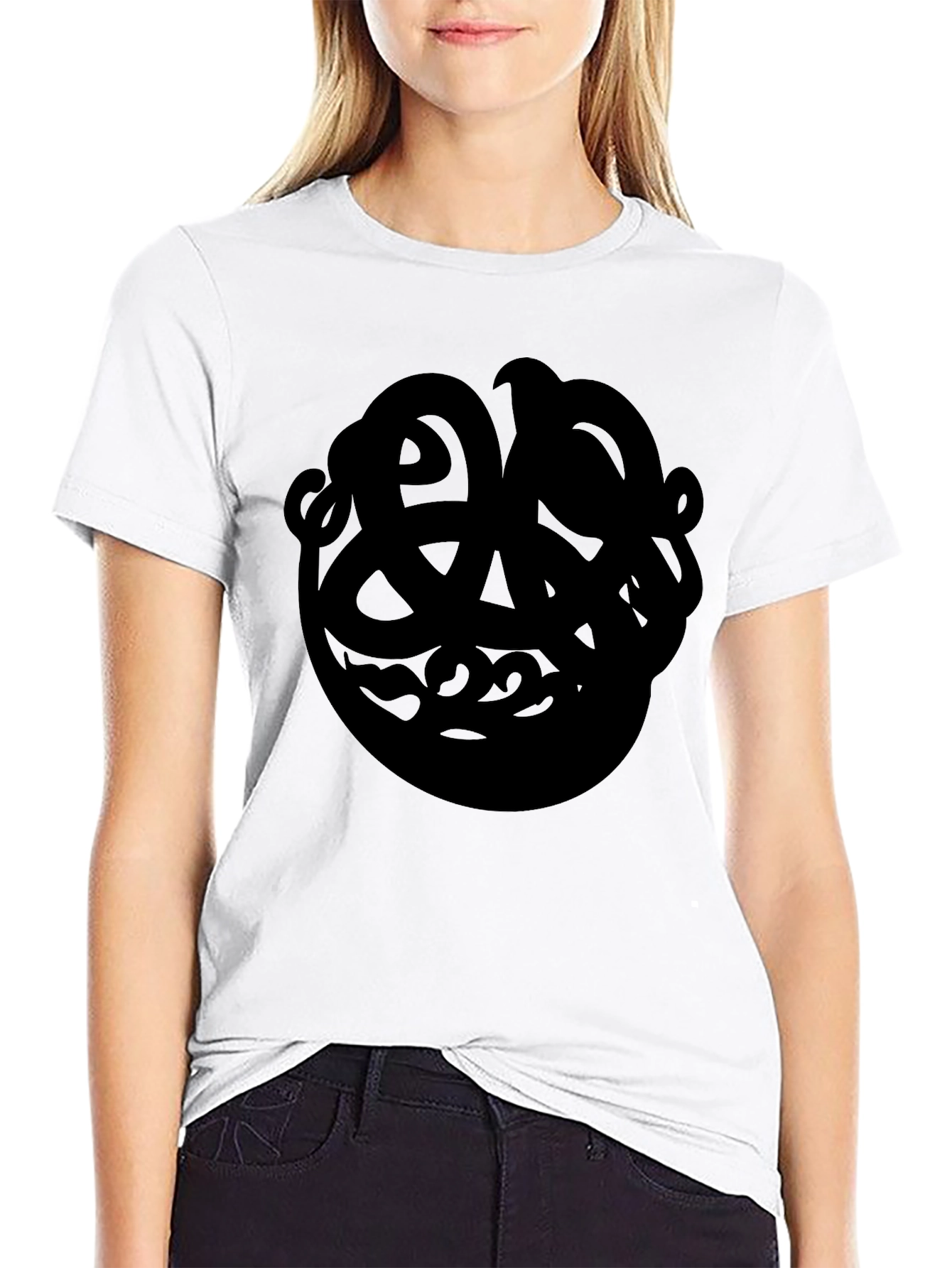 Abstract Design Black T-Shirt