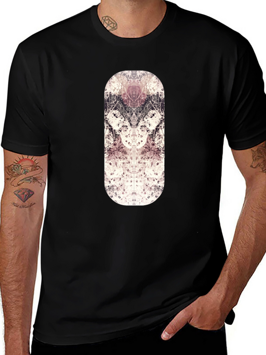 Abstract Art Graphic Print Black T-Shirt