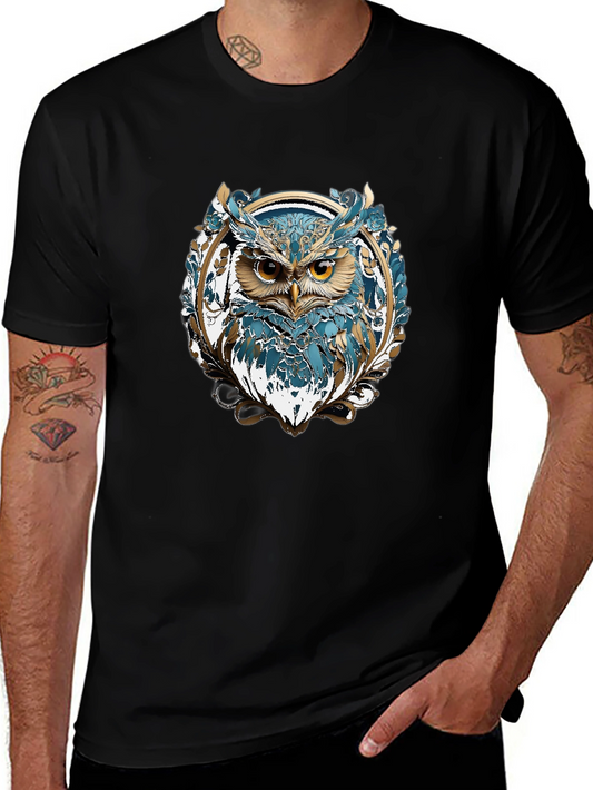 Owl Graphic T-Shirt - Stylish Mens Tee