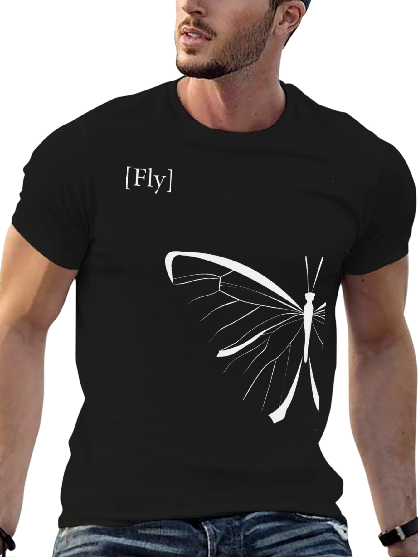 Fly Butterfly Graphic Tee - Modern Style