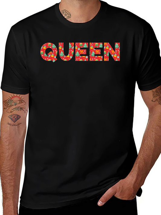 Festive Queen Christmas Pattern T-Shirt