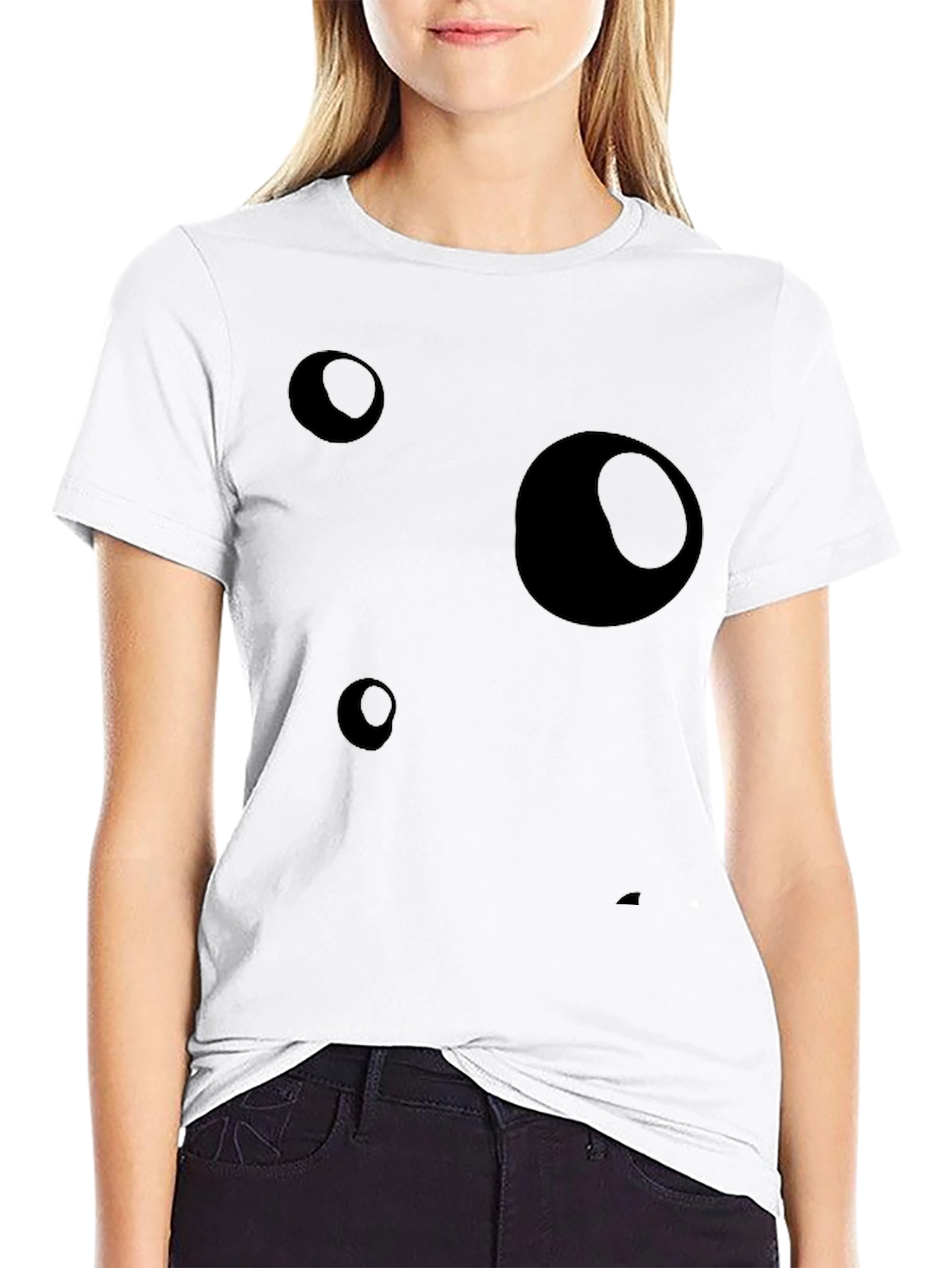 Abstract Bubble Black Graphic Tee