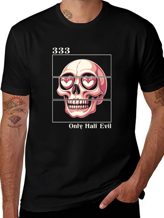 333 Only Half Evil Graphic Tee - Black