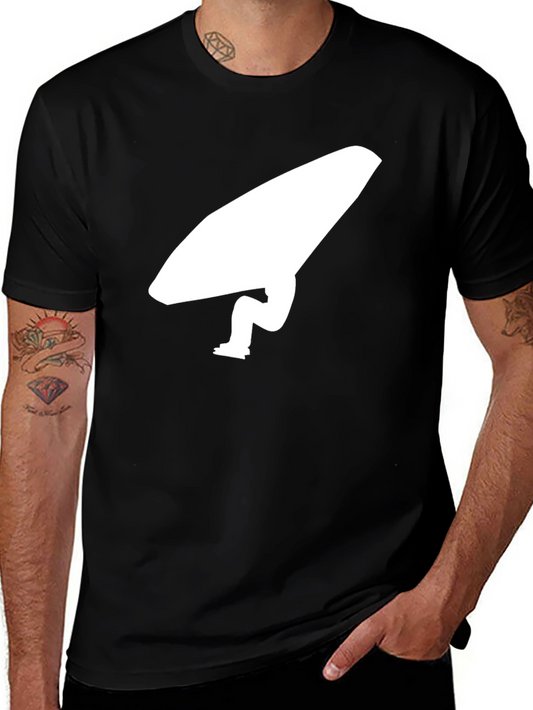 Surfer Silhouette Graphic Tee - Black