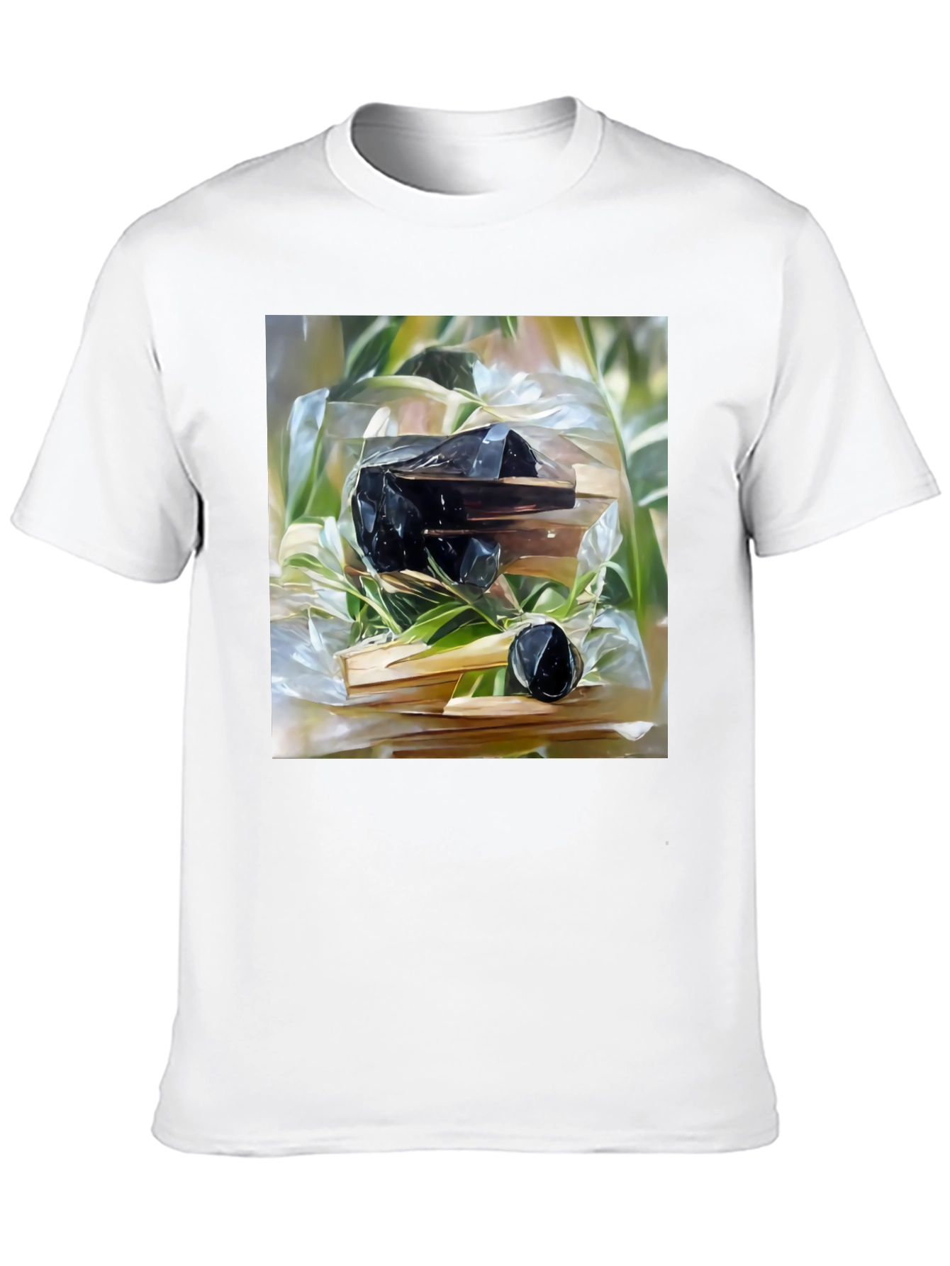 Abstract Obsidian Art Black Cotton T-Shirt