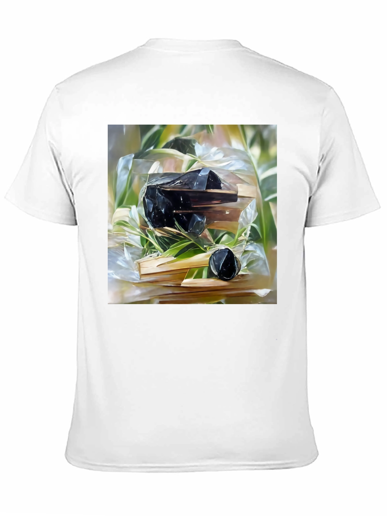 Abstract Obsidian Art Black Cotton T-Shirt