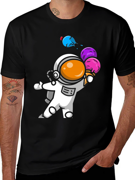 Astronaut Ice Cream Graphic T-Shirt - Unisex Design