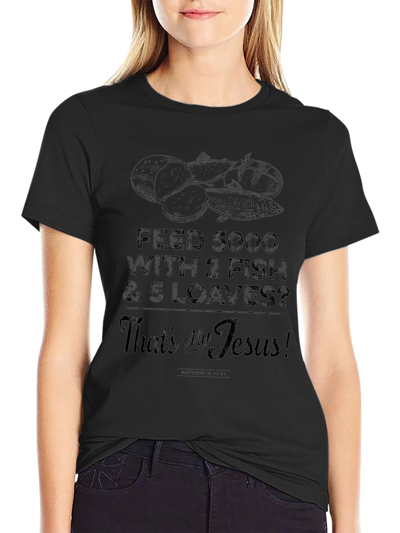 2 Fish 5 Loaves T-Shirt - Christian Apparel