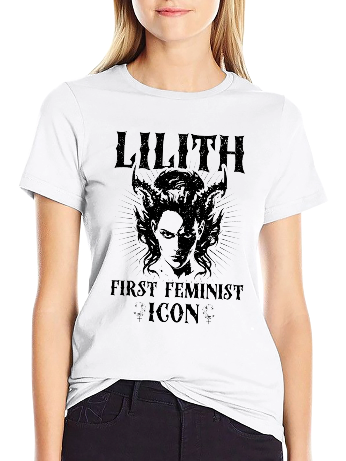 Lilith First Feminist Icon Graphic Tee - Black