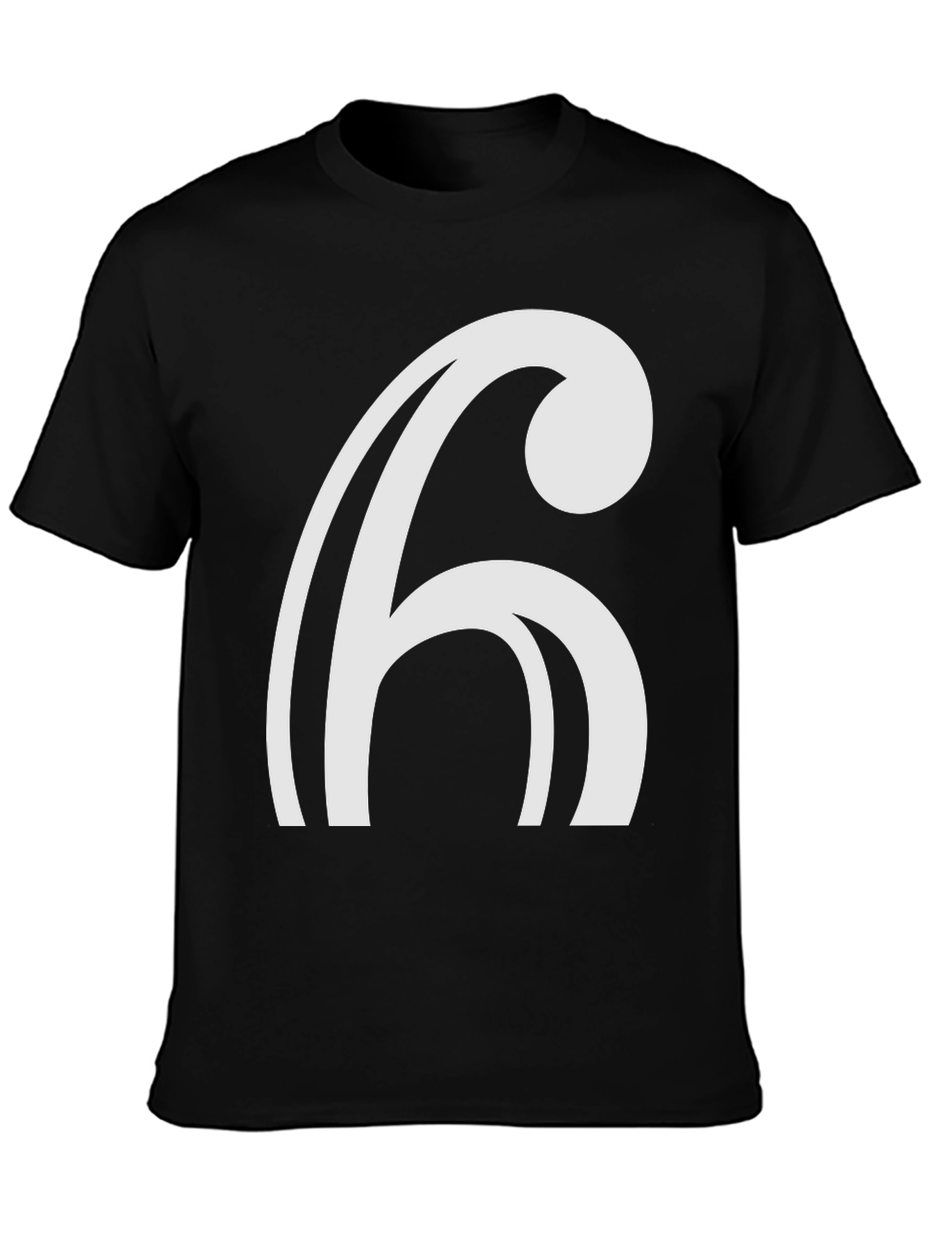 Abstract 6 Graphic Tee - Modern Black T-Shirt