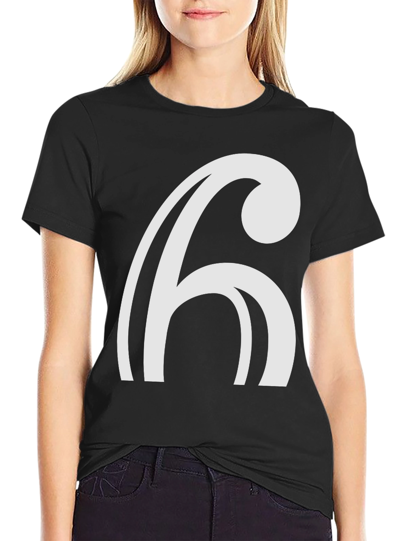 Abstract 6 Graphic Tee - Modern Black T-Shirt