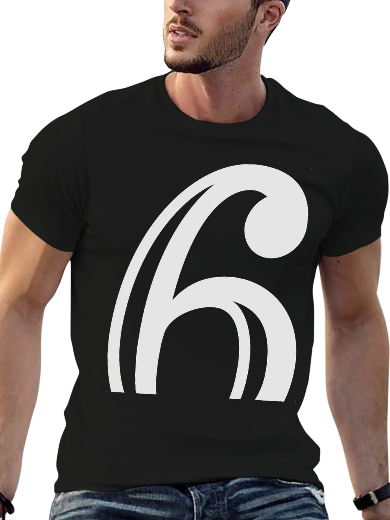 Abstract 6 Graphic Tee - Modern Black T-Shirt
