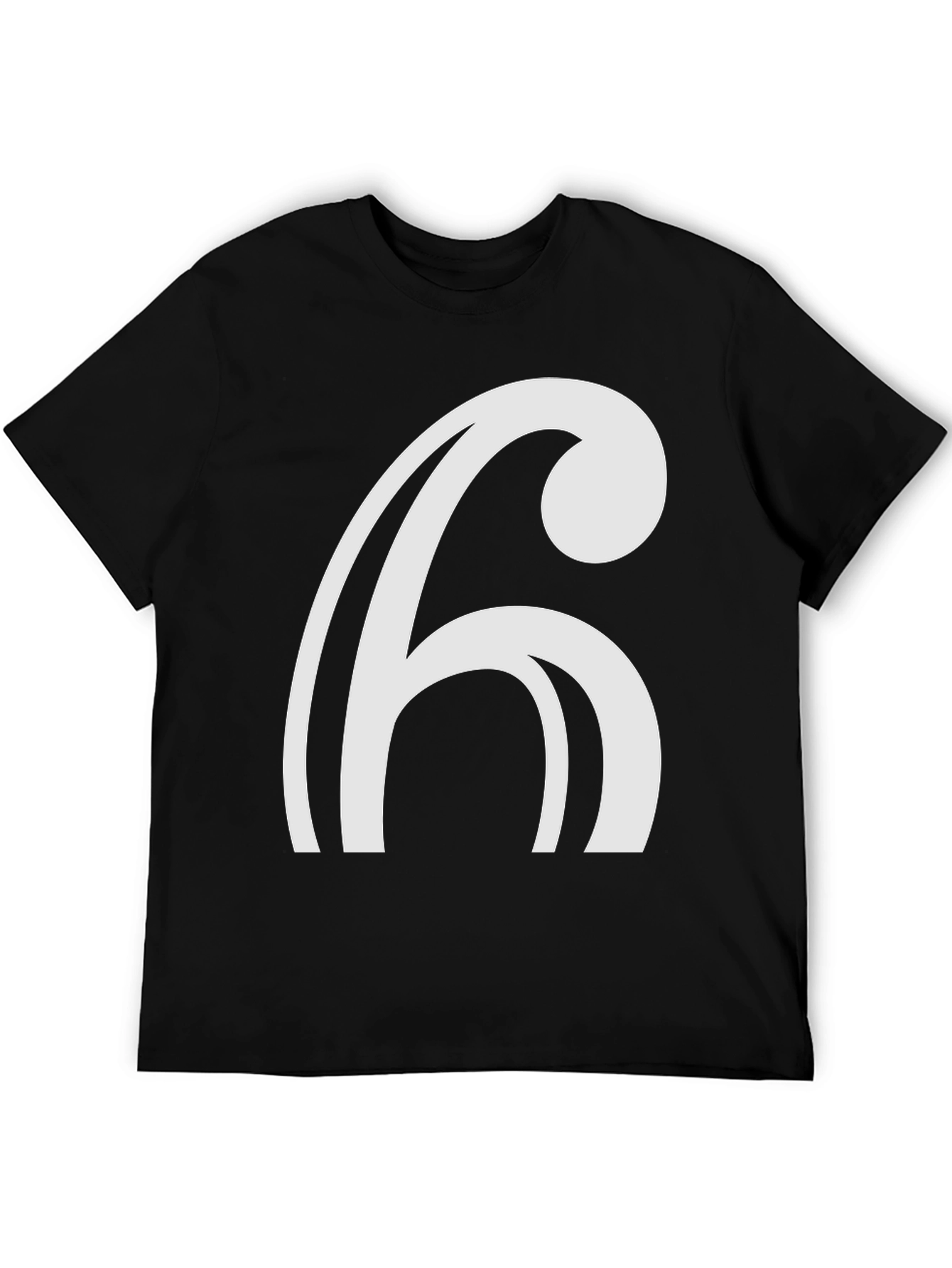 Abstract 6 Graphic Tee - Modern Black T-Shirt