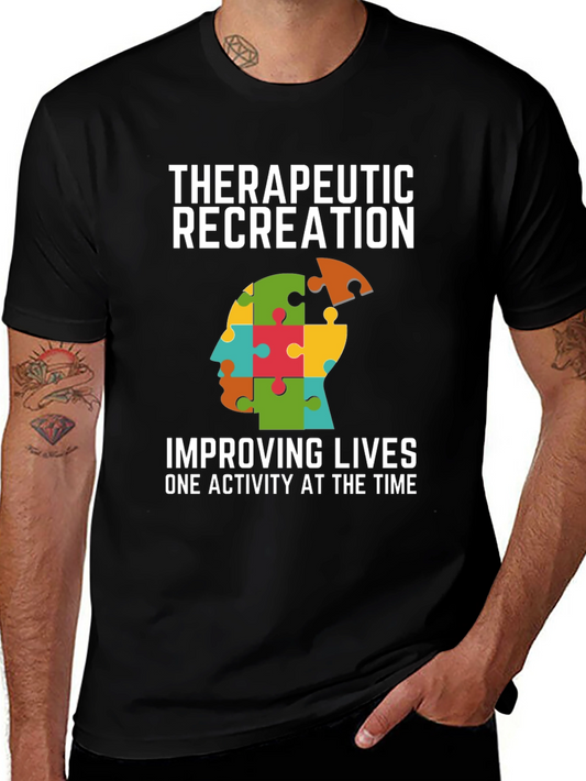 Therapeutic Recreation T-Shirt - Autism Awareness Puzzle