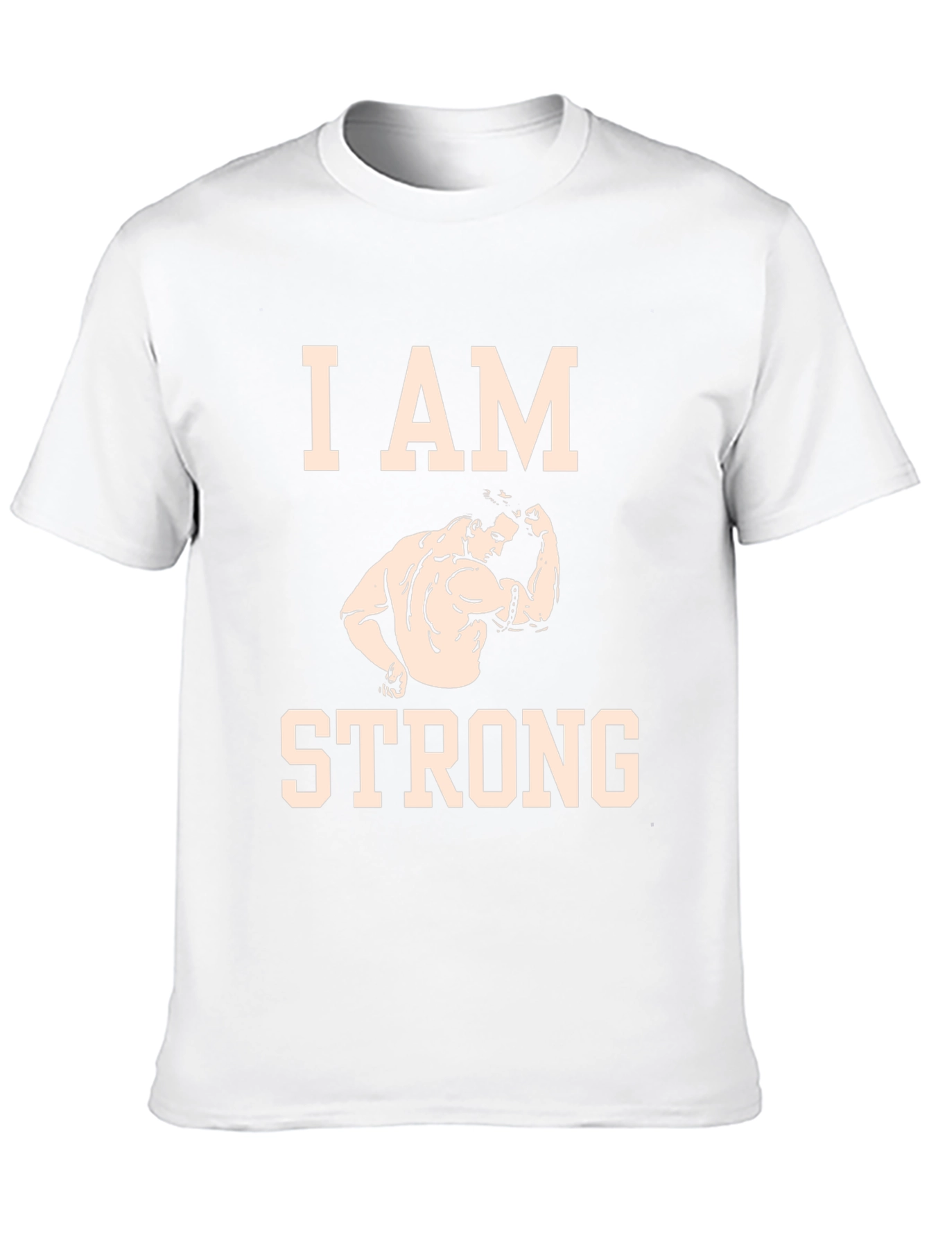 I AM STRONG Graphic Tee - Motivational Fitness Shirt