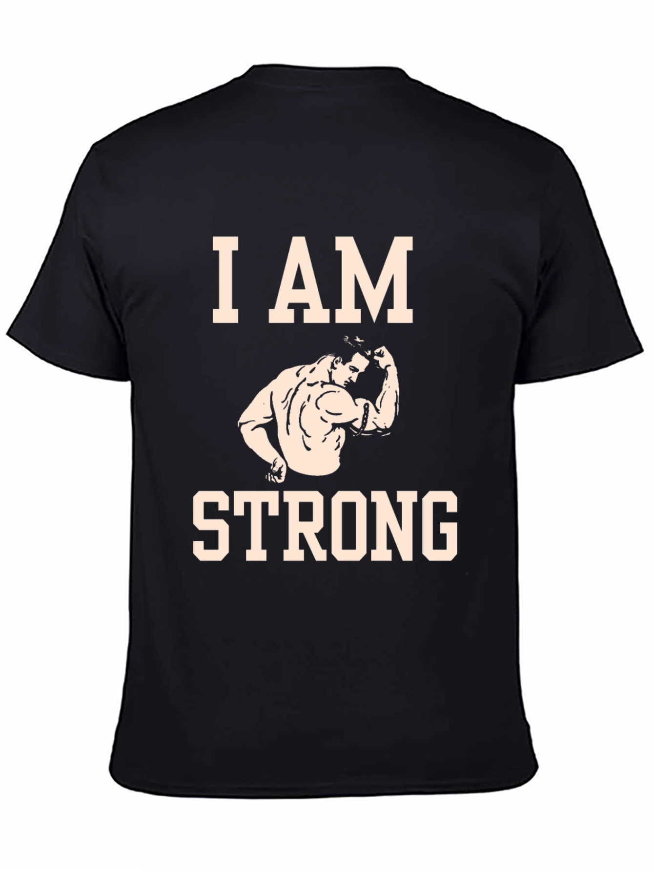 I AM STRONG Graphic Tee - Motivational Fitness Shirt