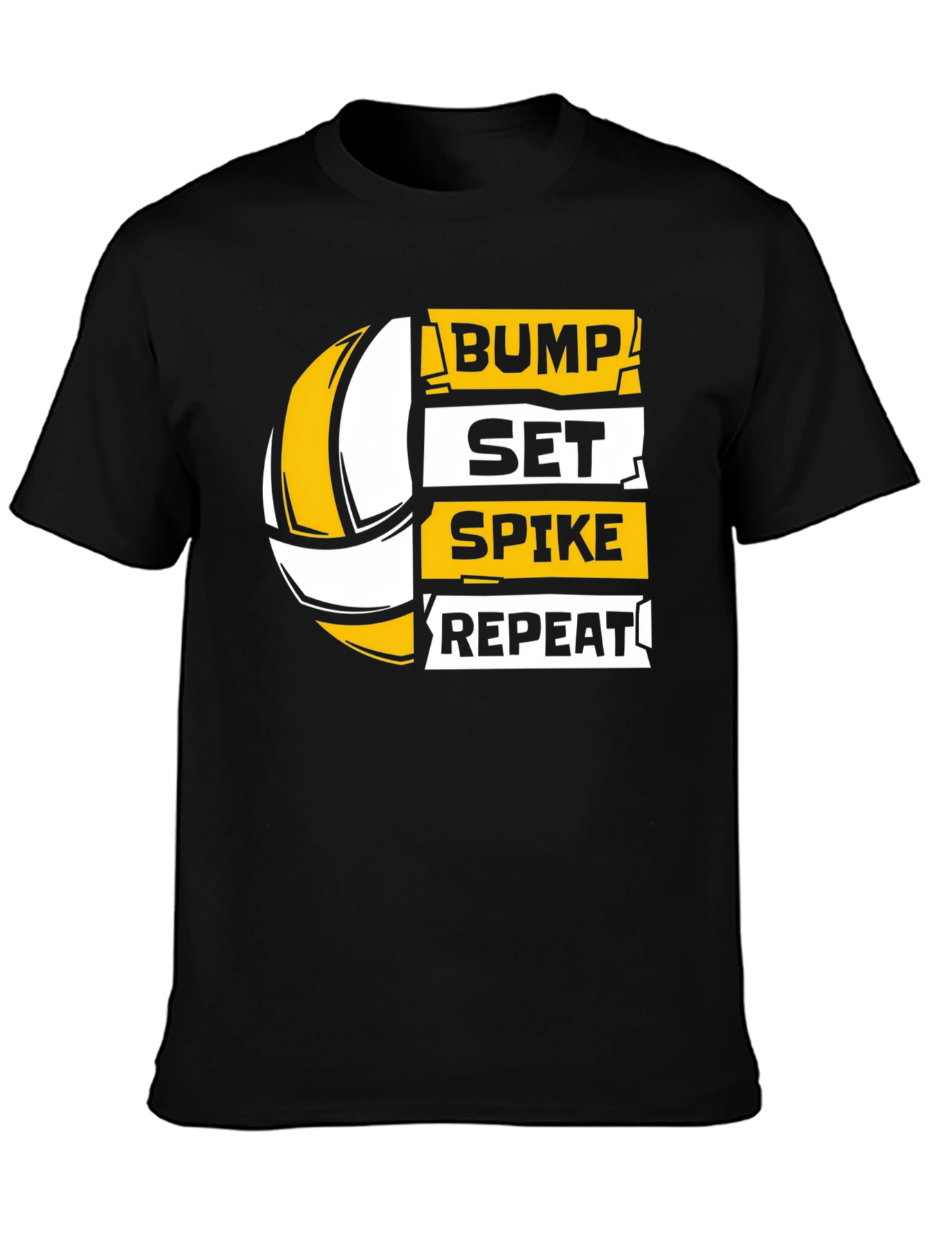 Volleyball Bump Set Spike Repeat Graphic T-Shirt