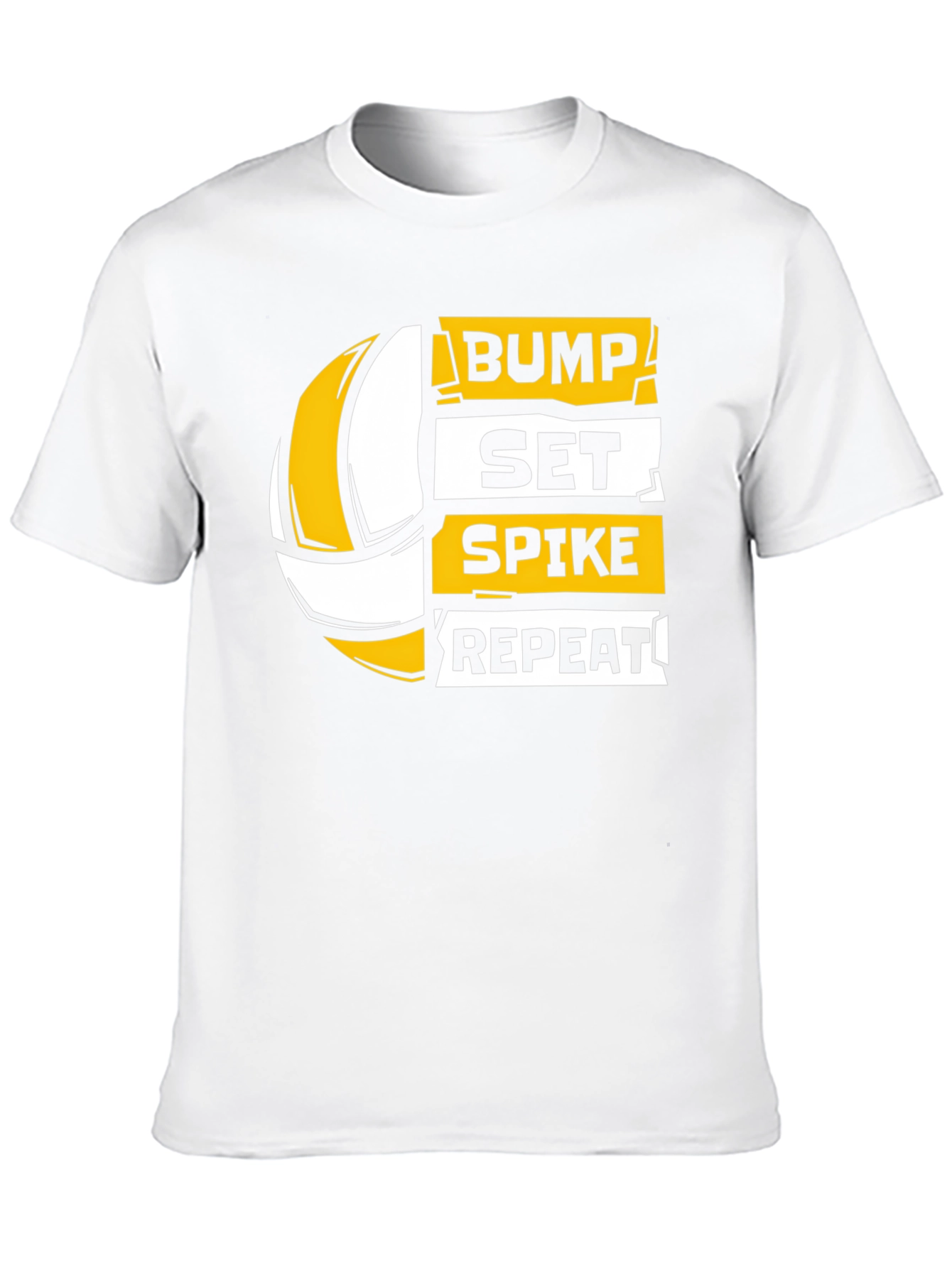 Volleyball Bump Set Spike Repeat Graphic T-Shirt