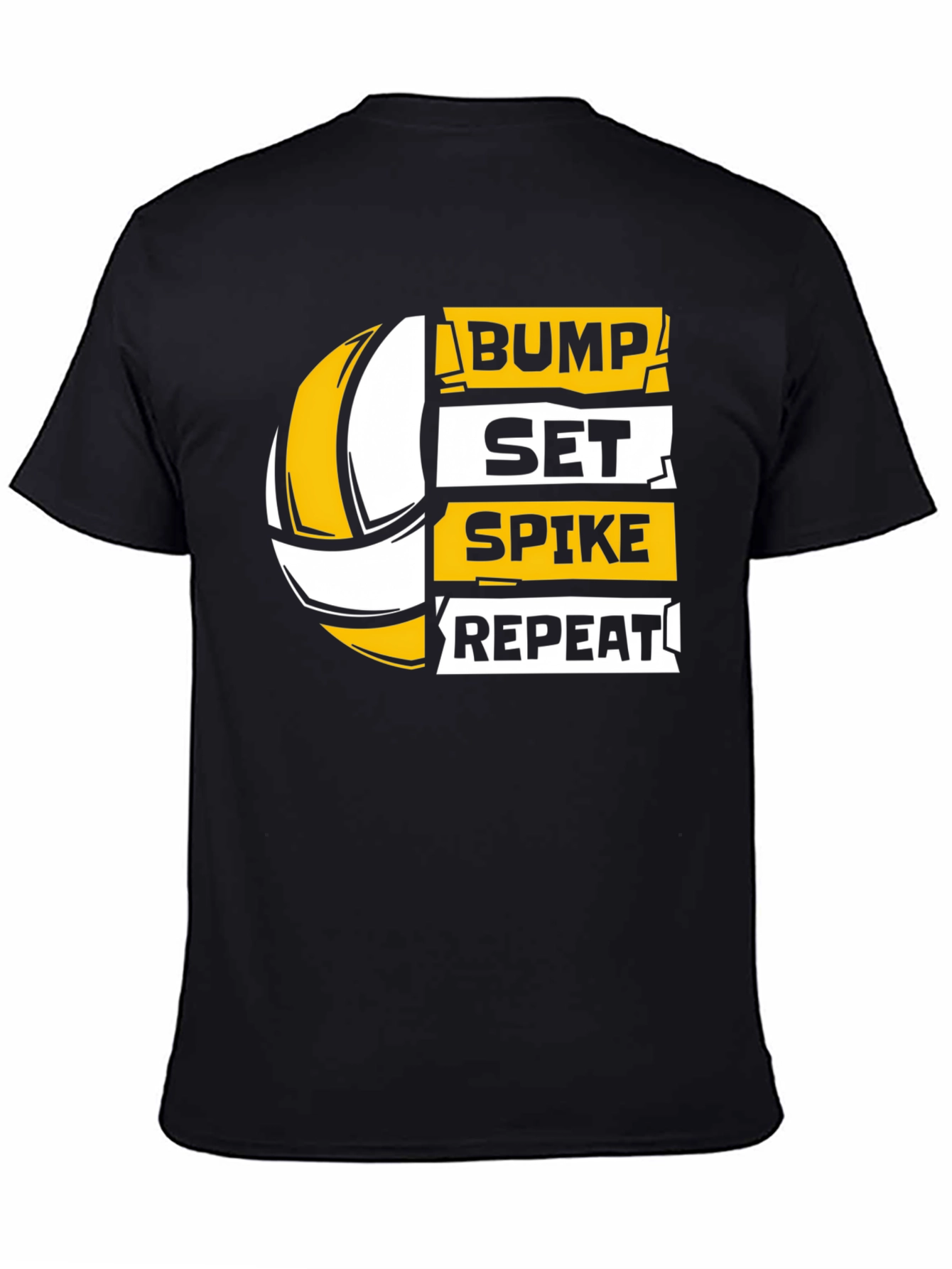 Volleyball Bump Set Spike Repeat Graphic T-Shirt