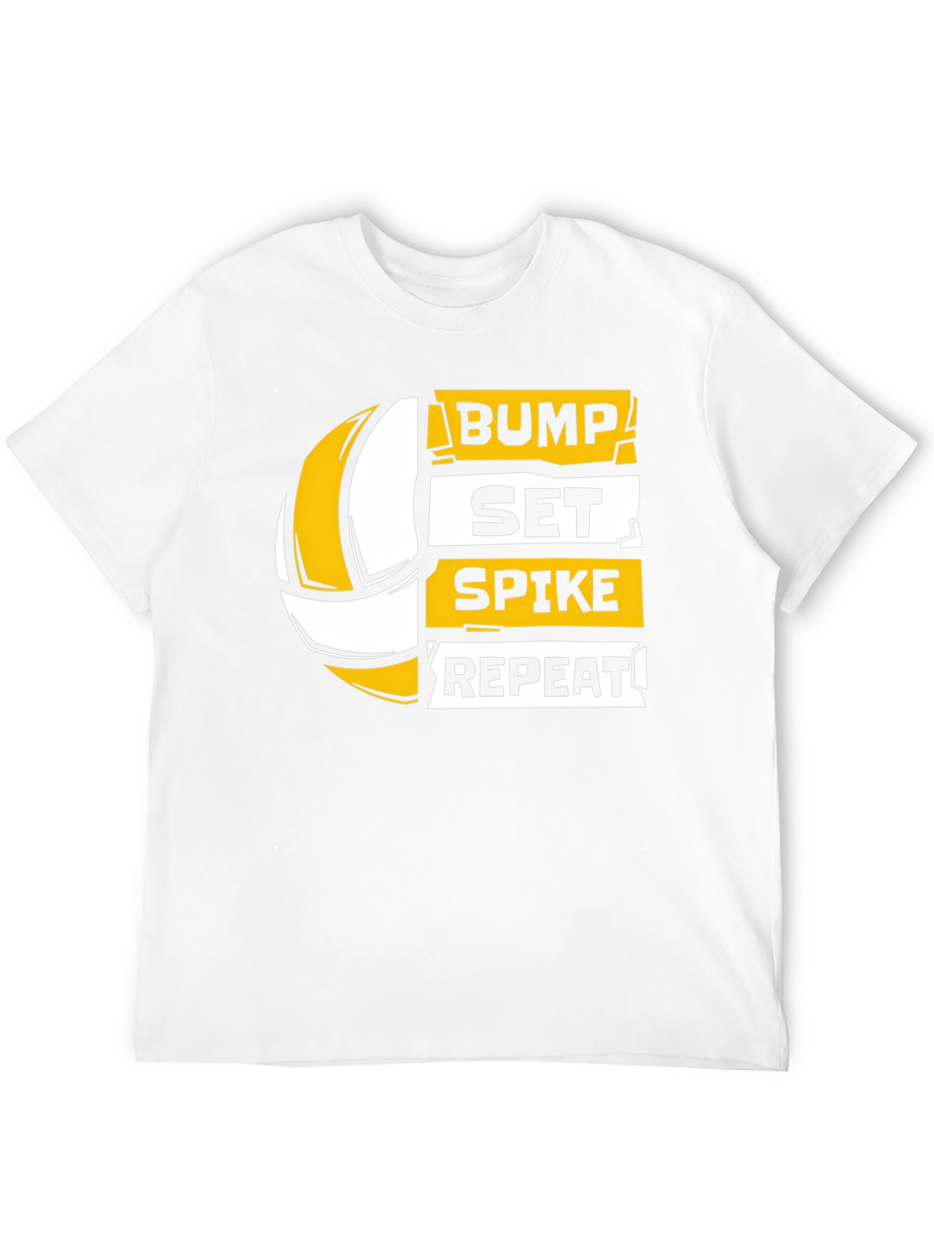 Volleyball Bump Set Spike Repeat Graphic T-Shirt