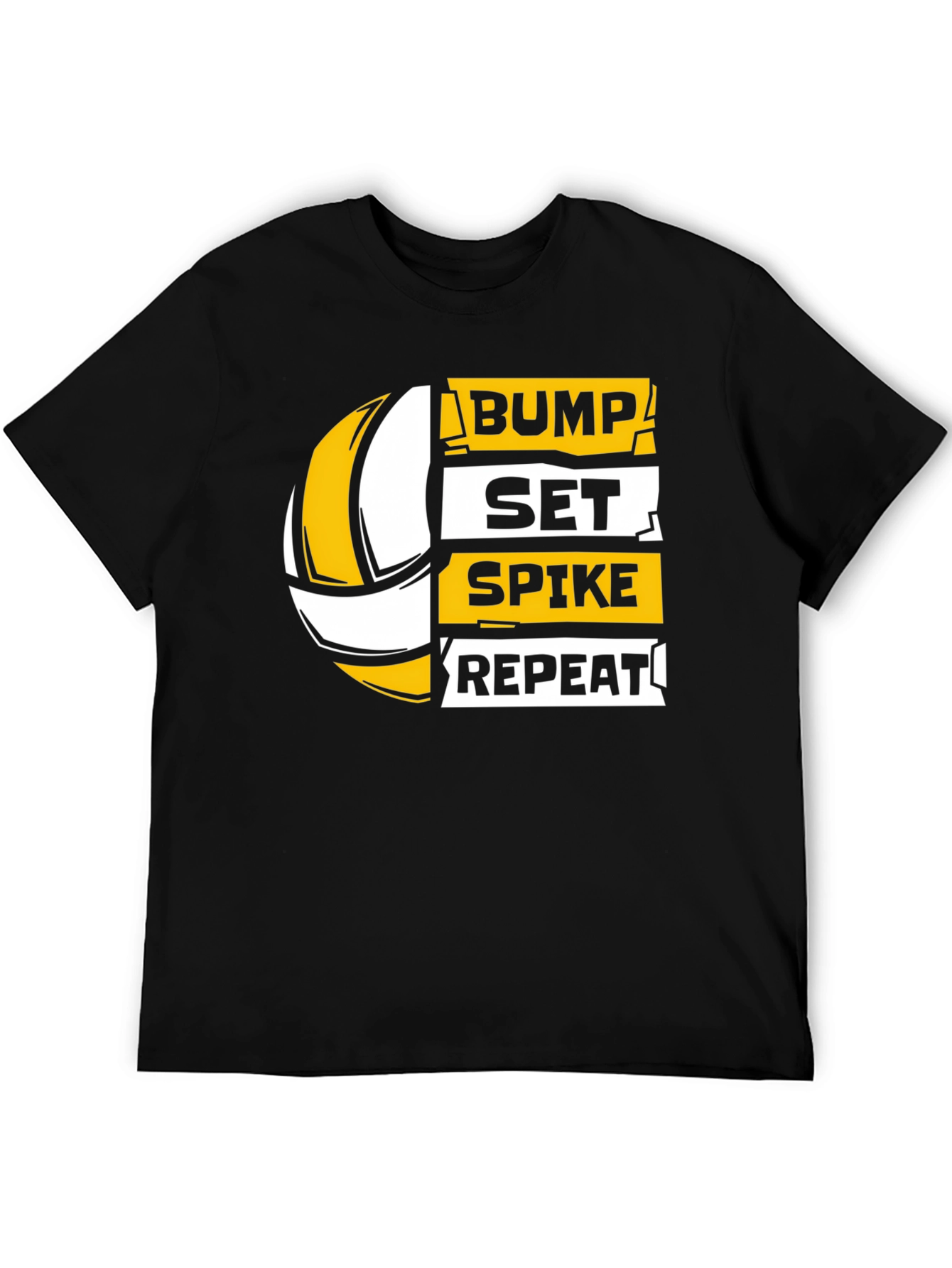 Volleyball Bump Set Spike Repeat Graphic T-Shirt