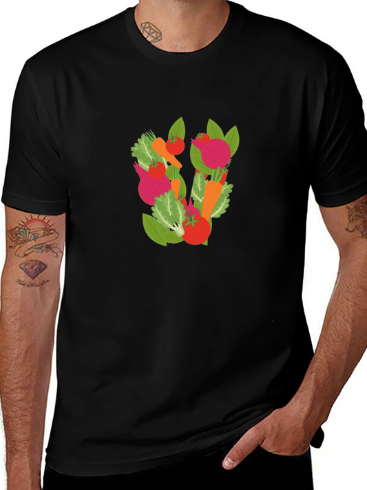 Vegetable Medley Graphic Tee - Black