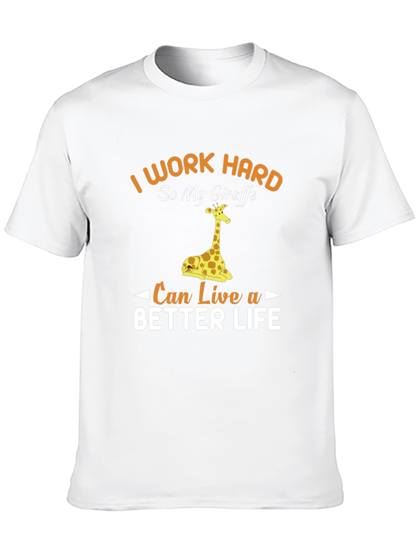 I Work Hard Giraffe Graphic Tee