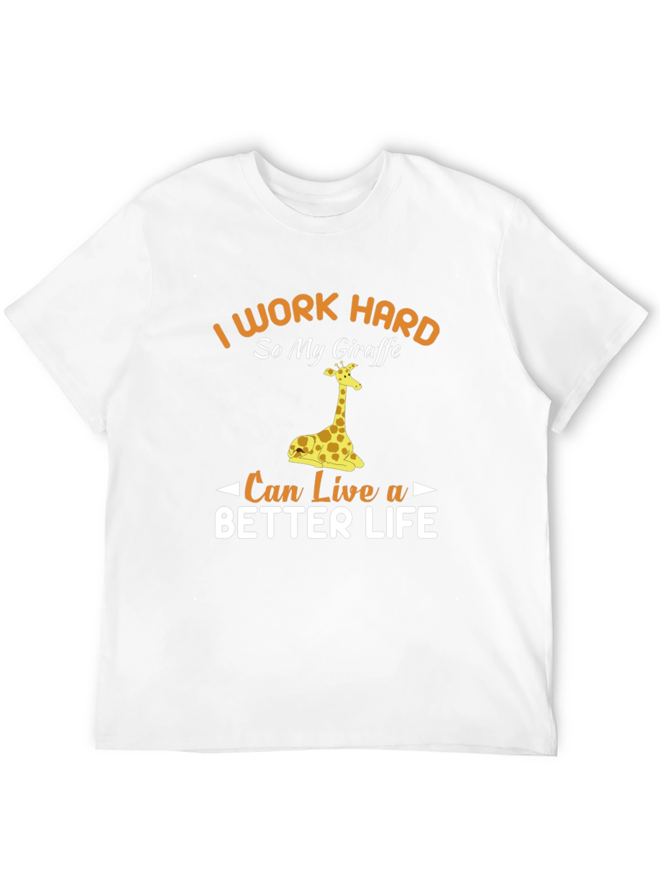 I Work Hard Giraffe Graphic Tee