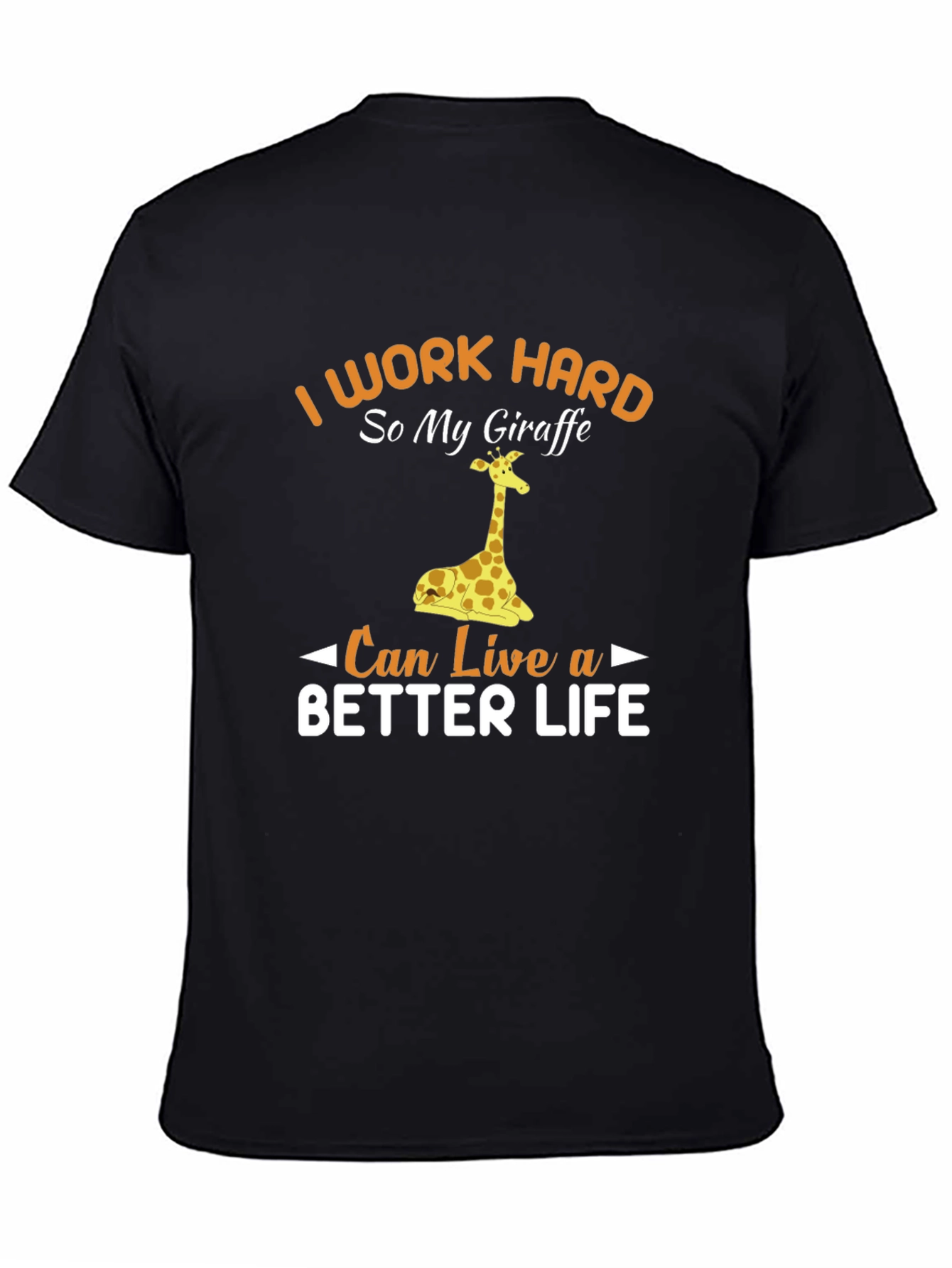 I Work Hard Giraffe Graphic Tee