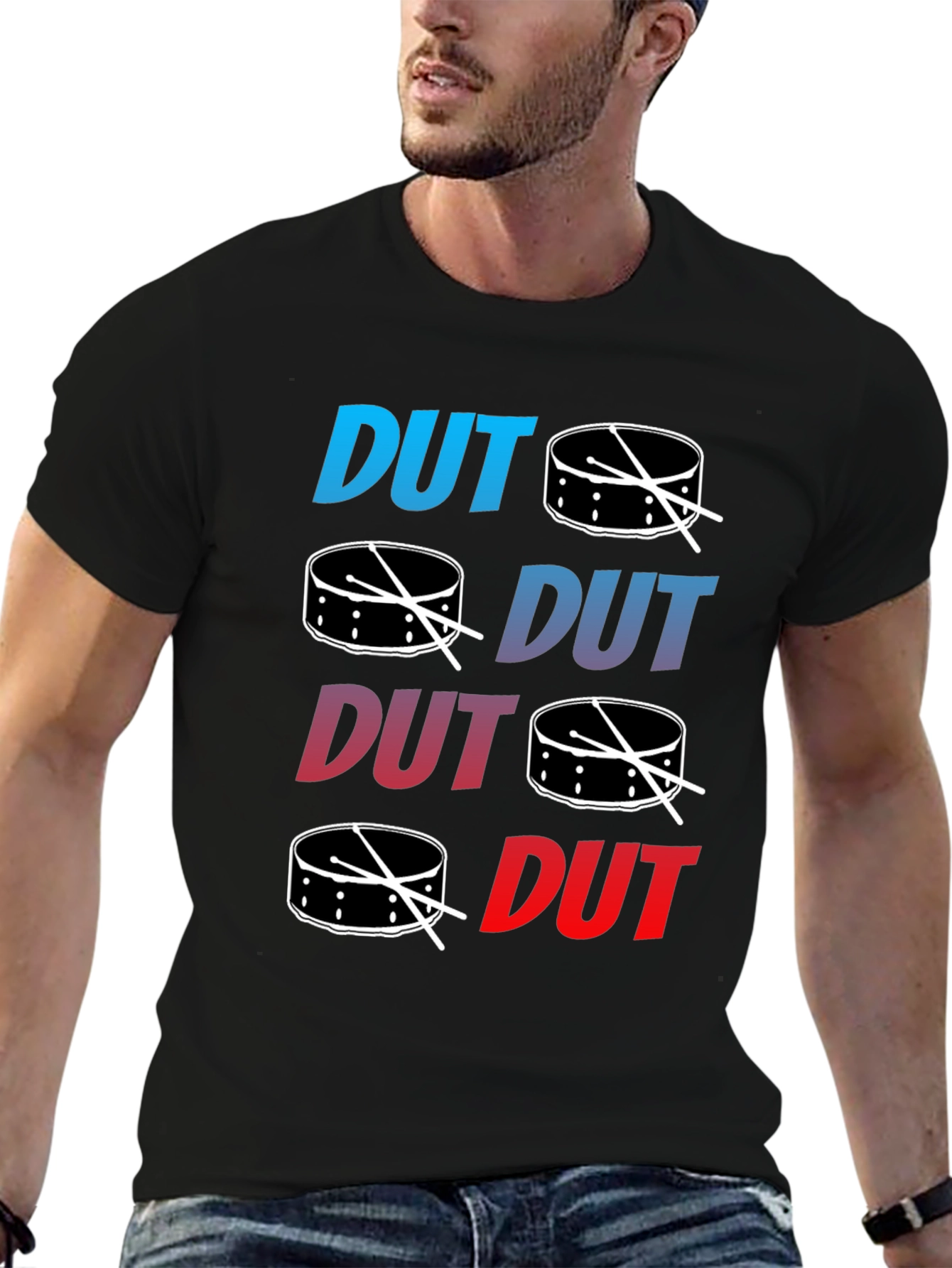 Dut Drum T-Shirt - Black Cotton Tee