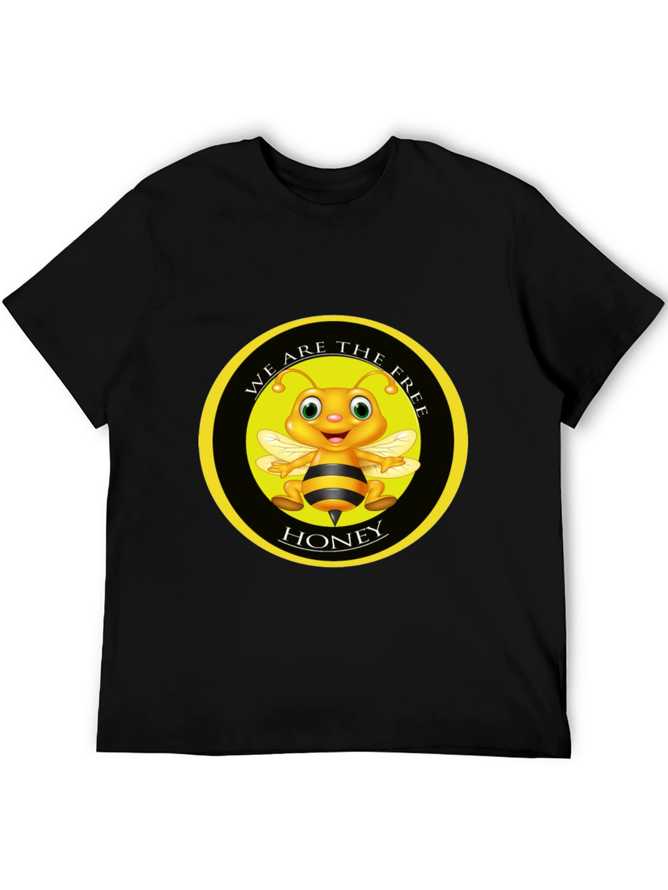 We Are The Free Honey Bee Graphic Black T-Shirt