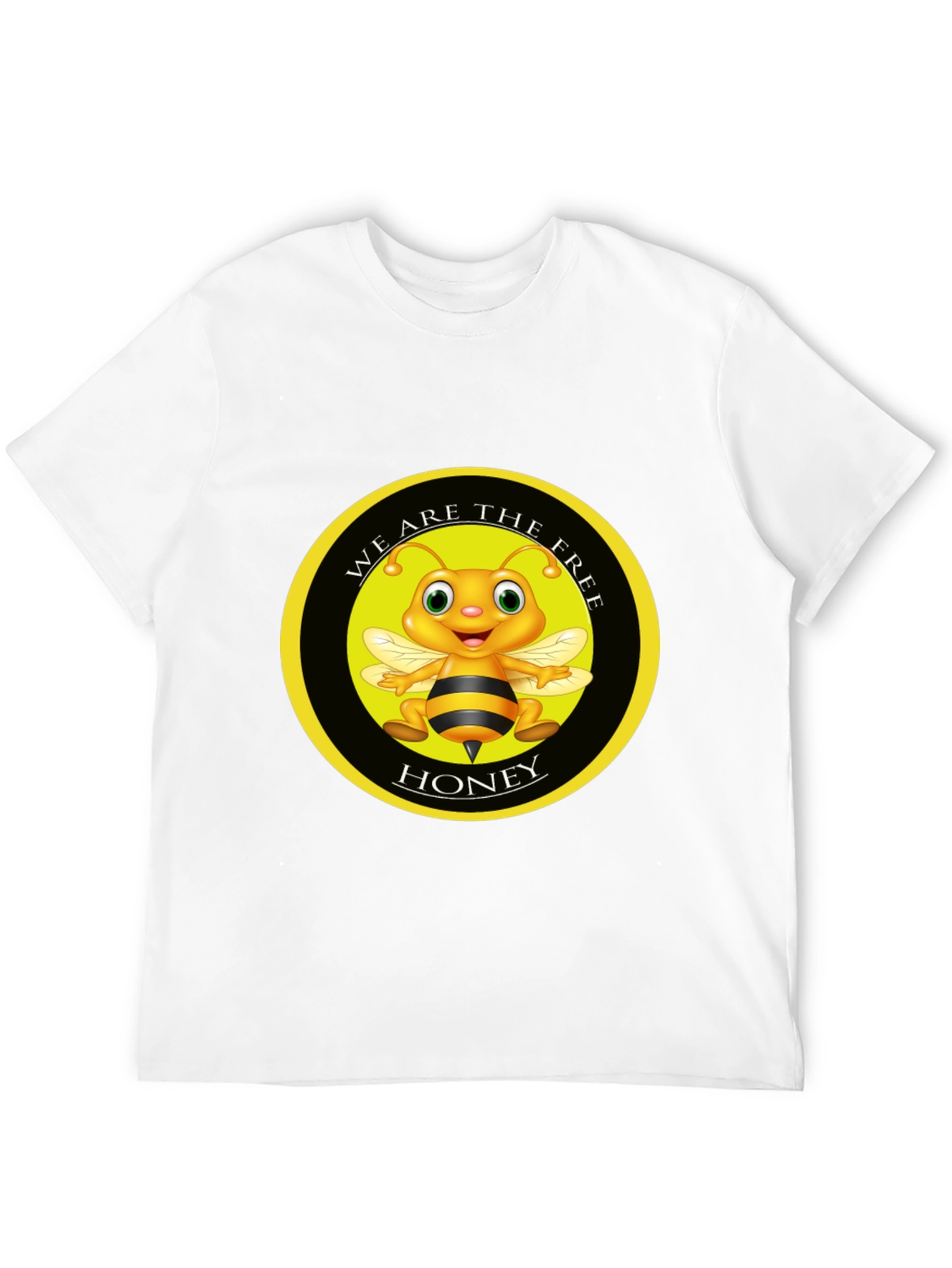 We Are The Free Honey Bee Graphic Black T-Shirt