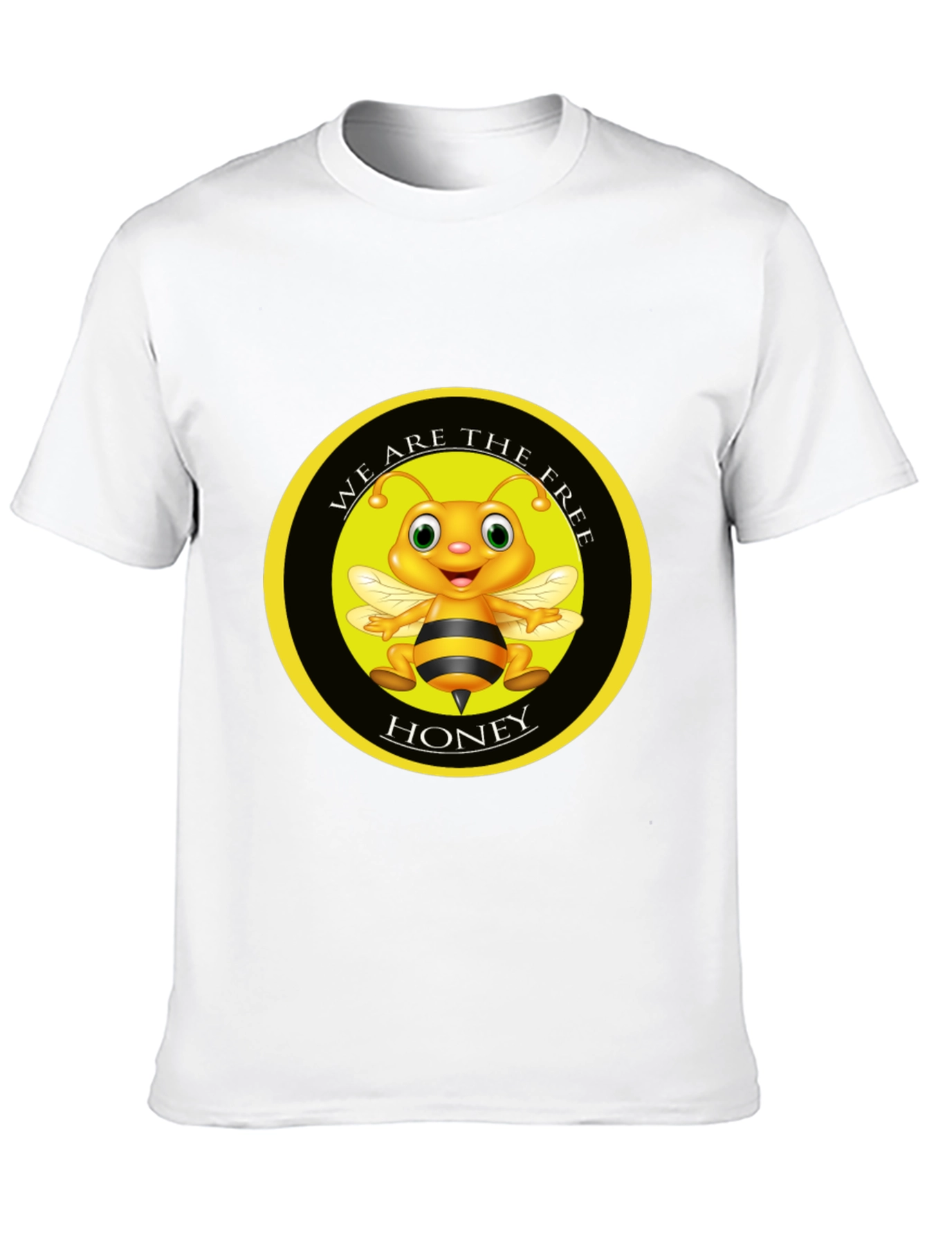 We Are The Free Honey Bee Graphic Black T-Shirt