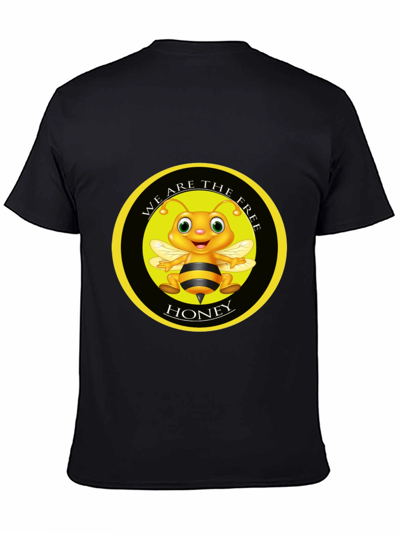 We Are The Free Honey Bee Graphic Black T-Shirt