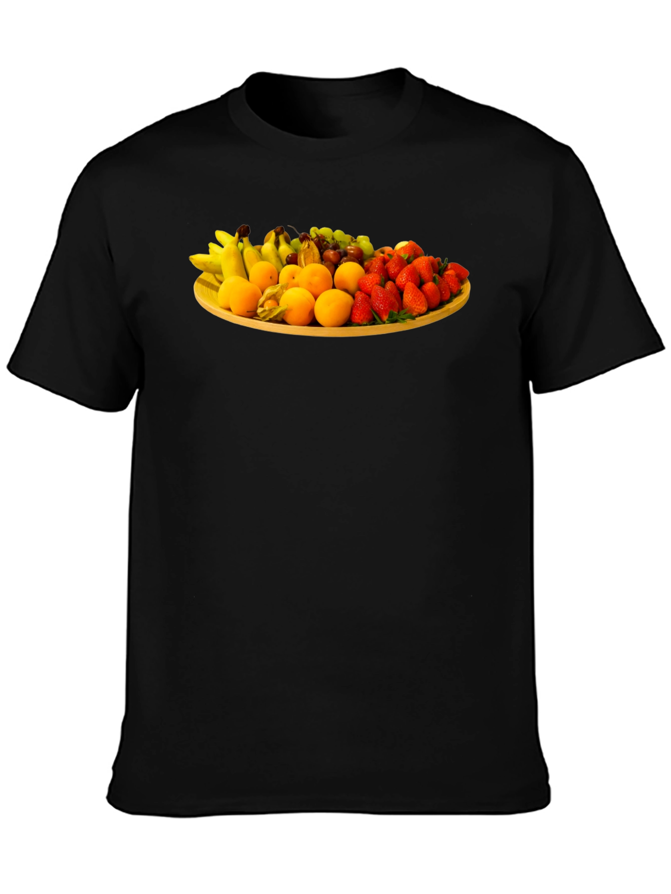 Fruit Platter Graphic Tee - Trendy Crew Neck T-Shirt