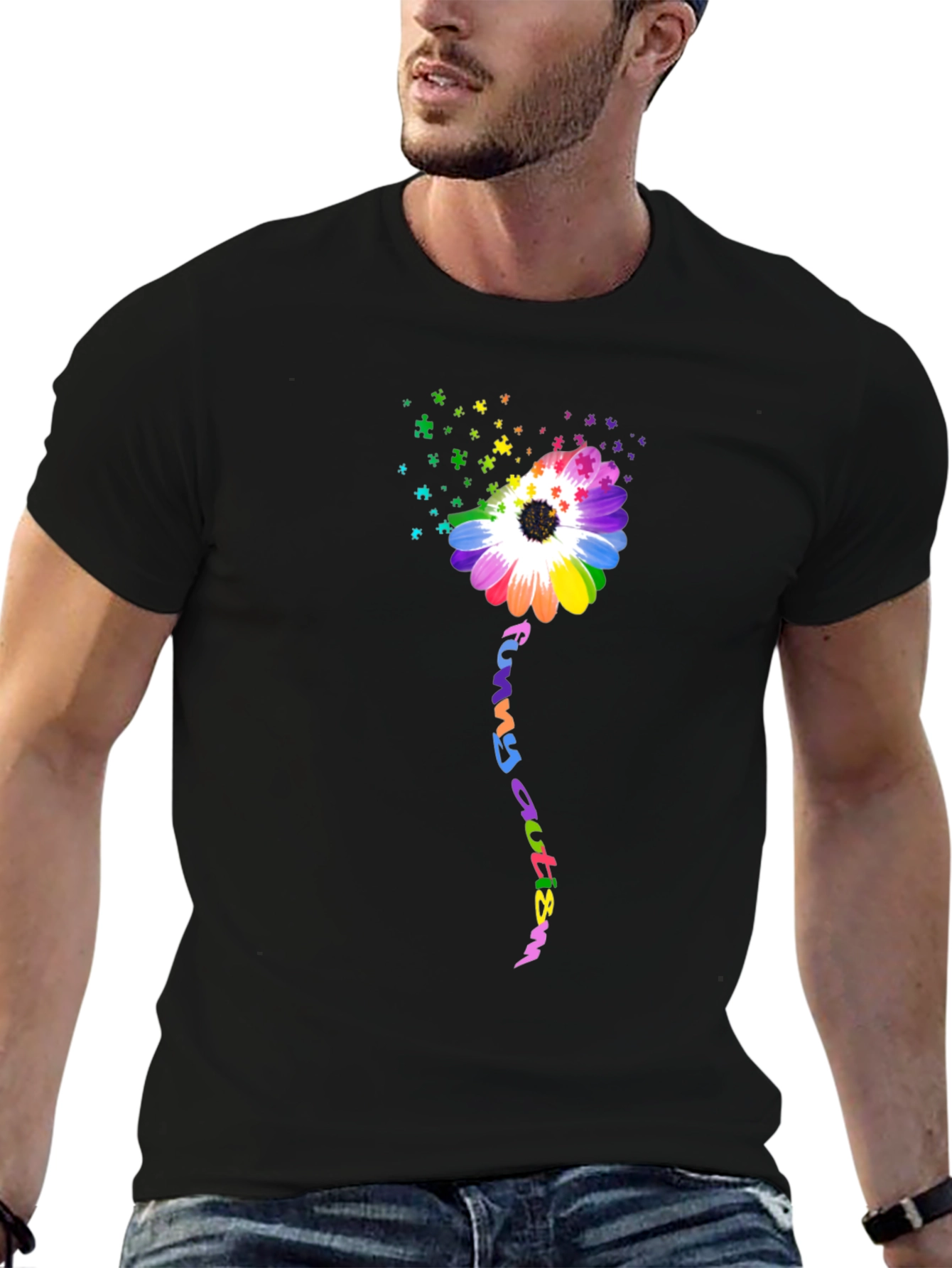 Funny Autism Awareness Flower T-Shirt