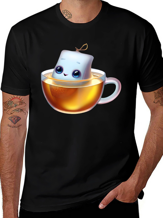 Cute Marshmallow Tea T-Shirt - Unisex Cotton Blend